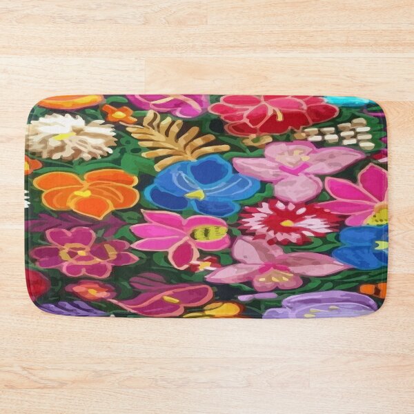 Item preview, Embroidery Oaxaca mexican flowers vibrant maximalist decoration designed and sold by T-Mex.
