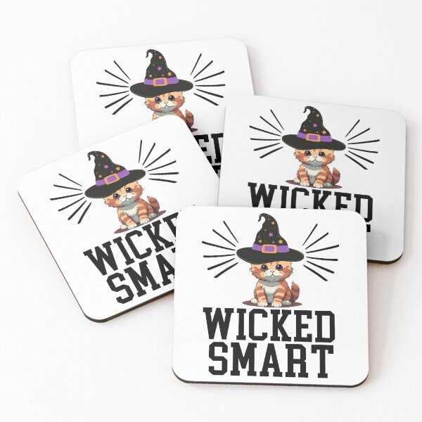Item preview, Wicked smart - cute Halloween cat designed and sold by EvergreenWhimsy.