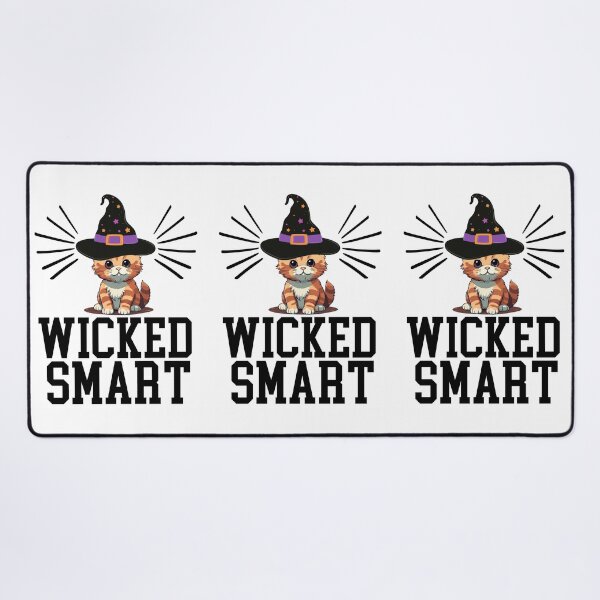 Item preview, Wicked smart - cute Halloween cat designed and sold by EvergreenWhimsy.