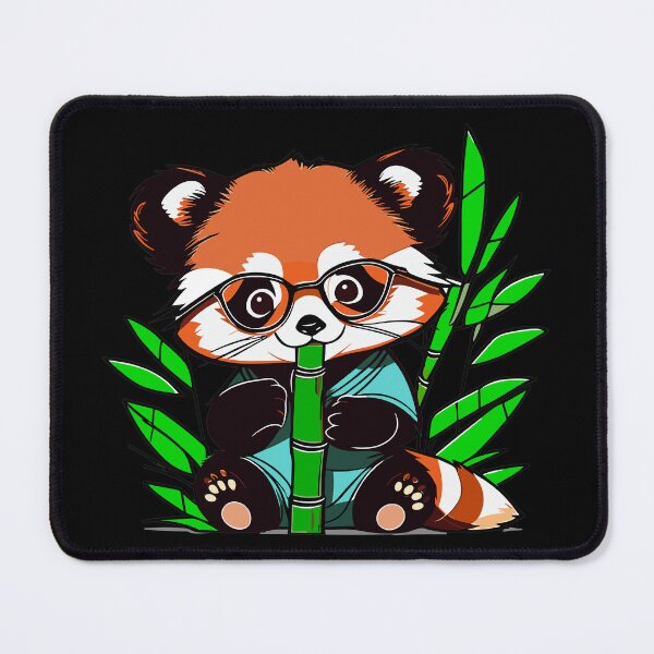 Item preview, Red Panda Cub Eating Bamboo designed and sold by HoruXtore.