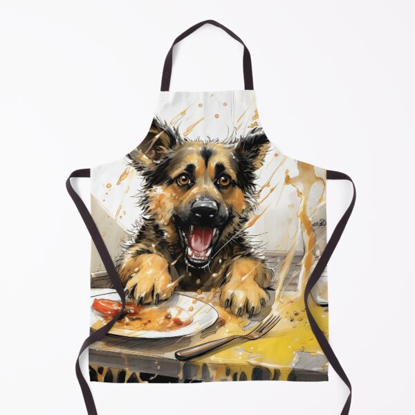 Item preview, German Shepherd Messy Dinner designed and sold by ARTficiallyAnon.