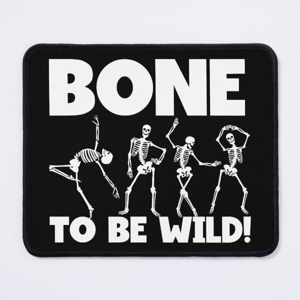 Item preview, Bone to be wild - silly Halloween dancing skeletons designed and sold by EvergreenWhimsy.