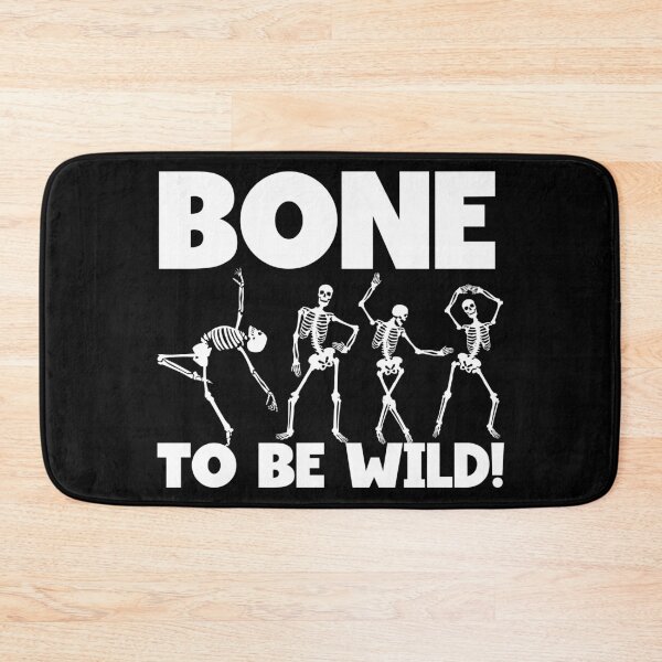 Item preview, Bone to be wild - silly Halloween dancing skeletons designed and sold by EvergreenWhimsy.