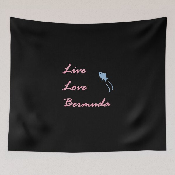 Item preview, Live Love Bermuda Script Jumping Fish Dark Color designed and sold by TinyStarAmerica.