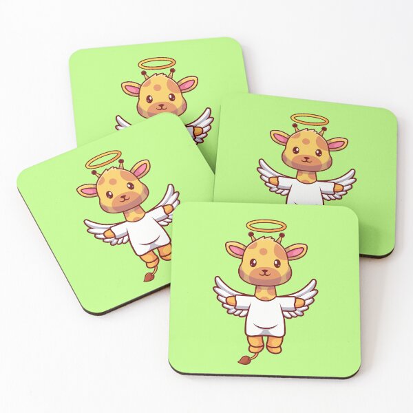 Item preview, Heavenly Heights: Cute Giraffe Angel Takes Flight designed and sold by hjian8219.