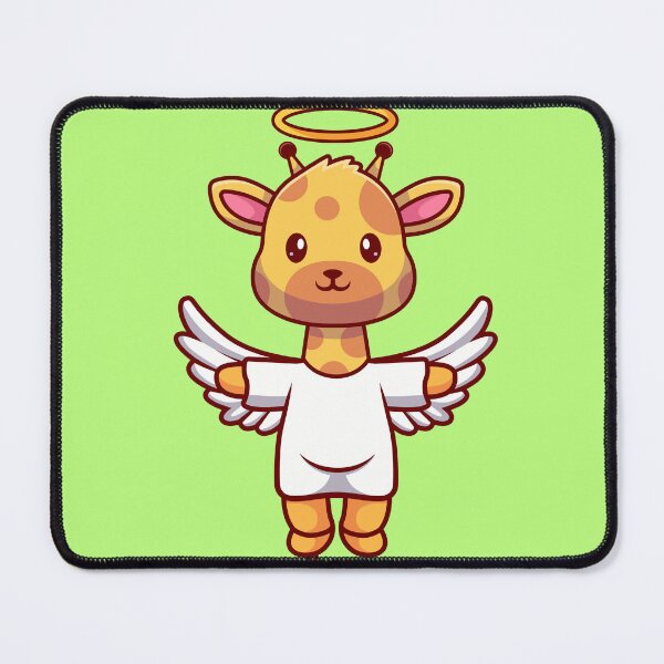 Item preview, Heavenly Heights: Cute Giraffe Angel Takes Flight designed and sold by hjian8219.