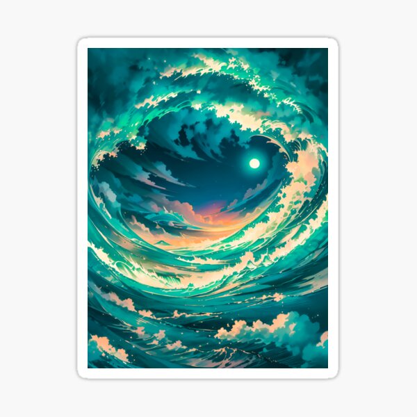Anime Digital Art Nature Landscape Sticker