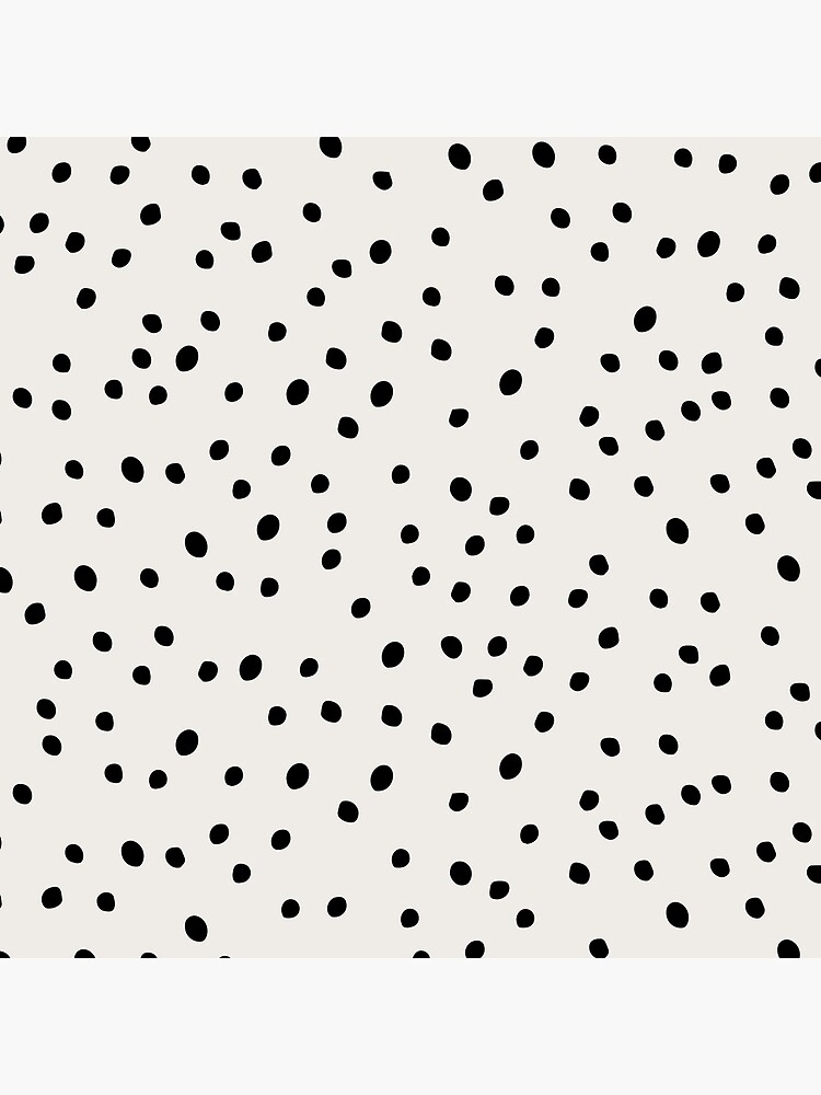 Preppy Spots, Black and White, Minimal, Polka Dot Print Throw