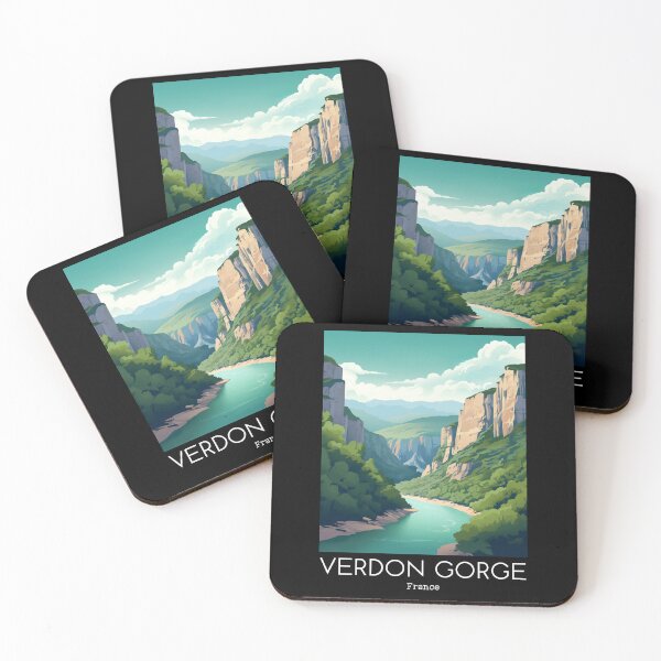 Item preview, A Vintage Travel Illustration of the Verdon Gorge - France designed and sold by GoodOldVintage.