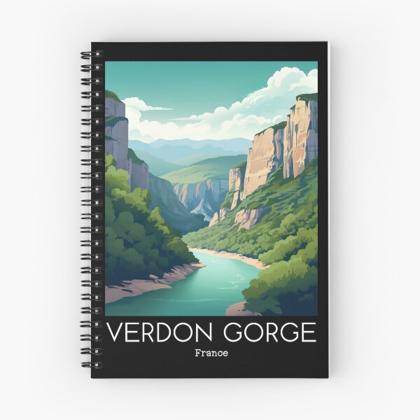 Item preview, A Vintage Travel Illustration of the Verdon Gorge - France designed and sold by GoodOldVintage.