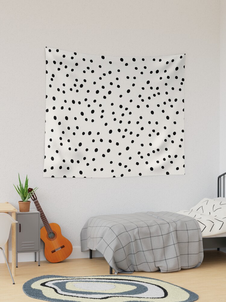 Black and white shop polka dot tapestry