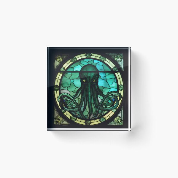 Item preview, HALLOWEEN  Cthulhu in Stained Glass designed and sold by RedHandedOD.