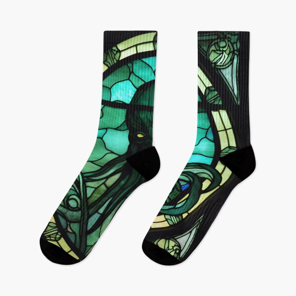 Item preview, HALLOWEEN  Cthulhu in Stained Glass designed and sold by RedHandedOD.