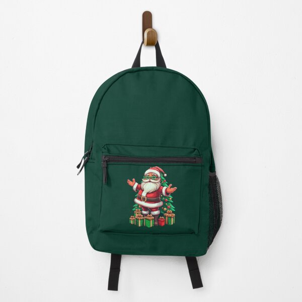 Item preview, Caricature style of a Santa standing in front of a Christmas tree designed and sold by TempusVT.