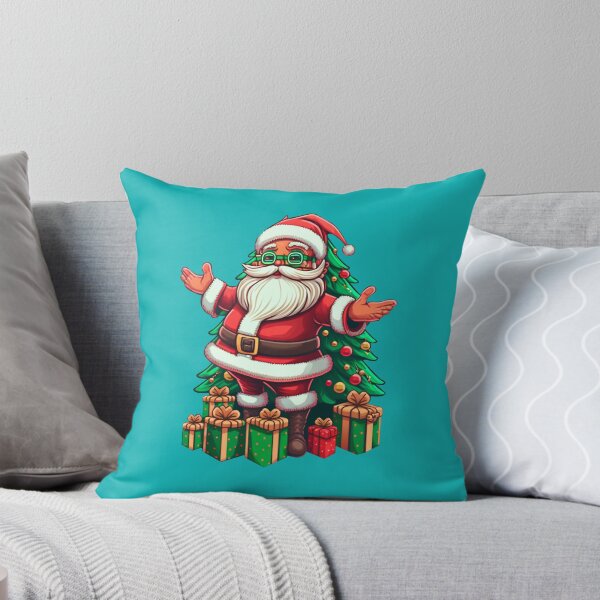 Item preview, Caricature style of a Santa standing in front of a Christmas tree designed and sold by TempusVT.