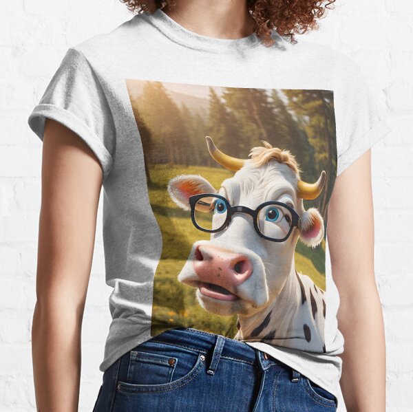 Cute Holy Cow With Glasses Chicago Cubs T-shirt - Personalized