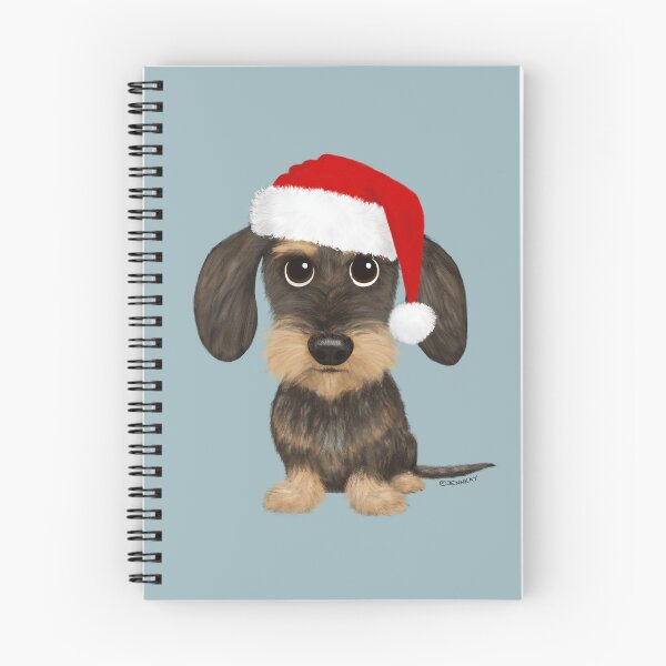 Item preview, Wirehaired Dachshund Santa Cute Christmas Teckel Dog designed and sold by Jenn Inashvili.