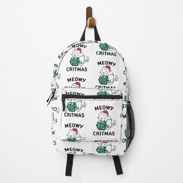 Item preview, Meowy Critmas DnD Christmas Cat designed and sold by Cute N' Nerdy Shop.