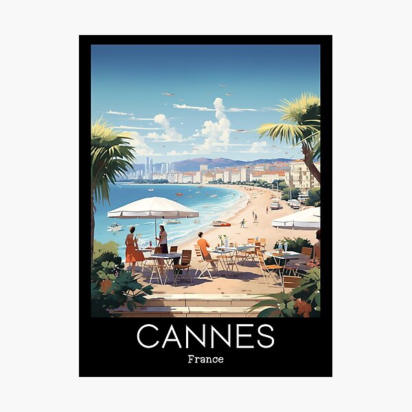 Item preview, A Vintage Travel Illustration of Cannes - France designed and sold by GoodOldVintage.