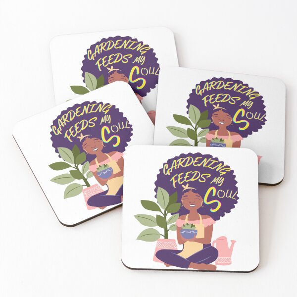 Item preview, Cute Gardening Feeds My Soul Afro Design designed and sold by Orrluxbiz.