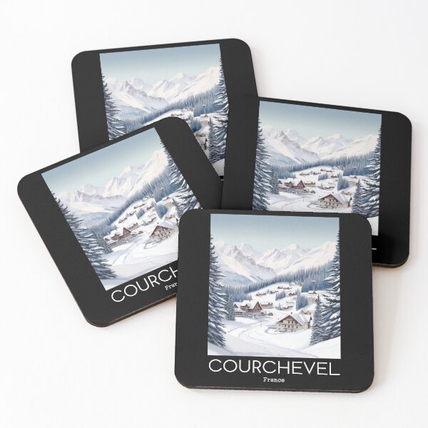 Item preview, A Vintage Travel Illustration of Courchevel - France designed and sold by GoodOldVintage.