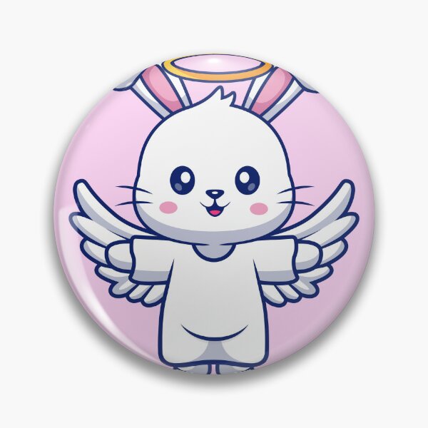 Item preview, Angelic Ascent: Cute Rabbit Soars on Holiday Wings" designed and sold by hjian8219.