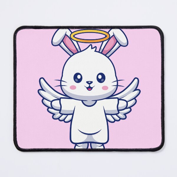 Item preview, Angelic Ascent: Cute Rabbit Soars on Holiday Wings" designed and sold by hjian8219.