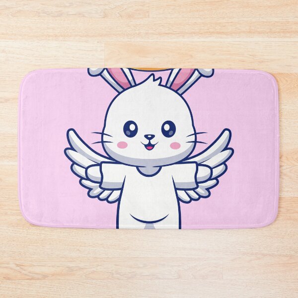 Item preview, Angelic Ascent: Cute Rabbit Soars on Holiday Wings" designed and sold by hjian8219.
