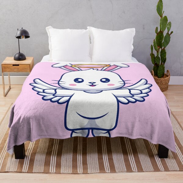 Item preview, Angelic Ascent: Cute Rabbit Soars on Holiday Wings" designed and sold by hjian8219.
