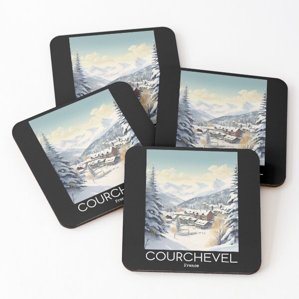 Item preview, A Vintage Travel Illustration of Courchevel - France designed and sold by GoodOldVintage.
