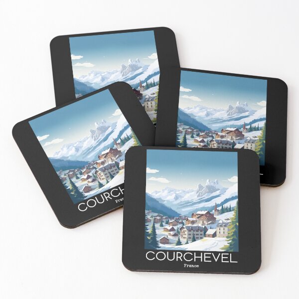 Item preview, A Vintage Travel Illustration of Courchevel - France designed and sold by GoodOldVintage.