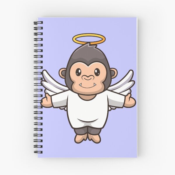 Item preview, Ape in the Sky: Cute Gorilla Angel Takes Flight designed and sold by hjian8219.