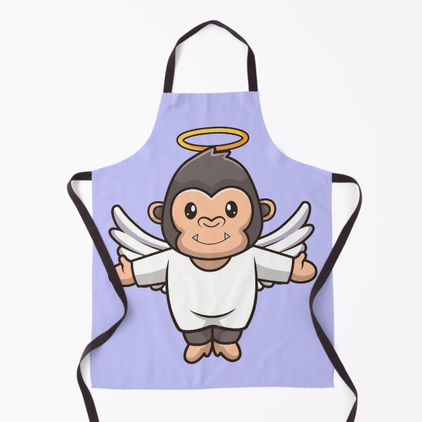 Item preview, Ape in the Sky: Cute Gorilla Angel Takes Flight designed and sold by hjian8219.