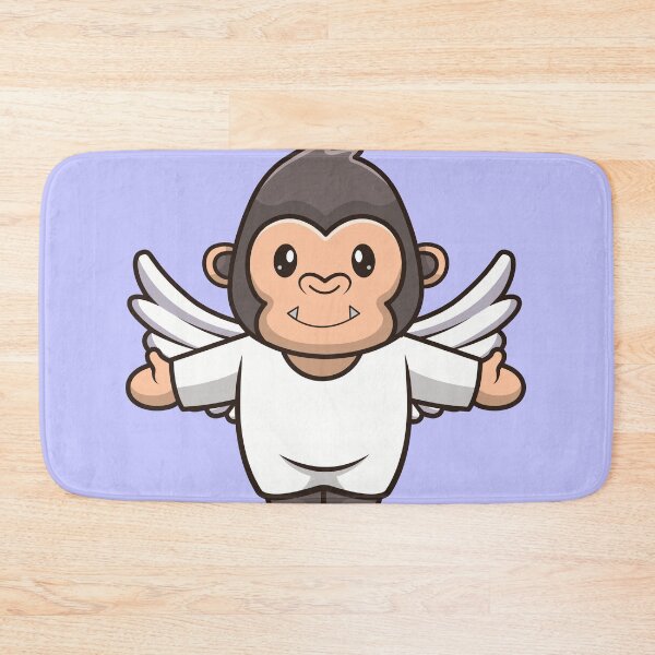 Item preview, Ape in the Sky: Cute Gorilla Angel Takes Flight designed and sold by hjian8219.