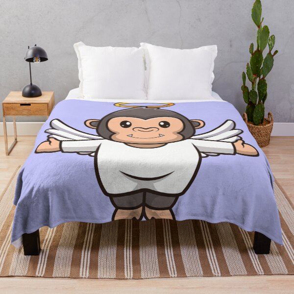 Item preview, Ape in the Sky: Cute Gorilla Angel Takes Flight designed and sold by hjian8219.
