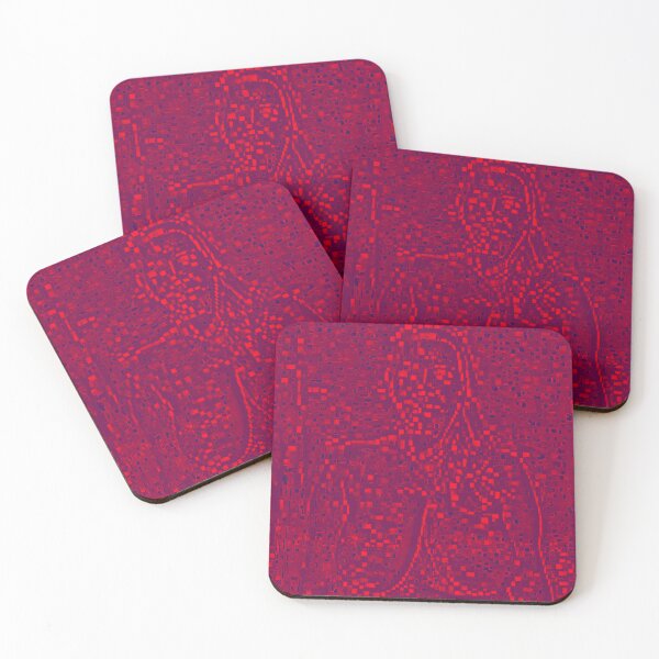 Item preview, Abstract female nude in shades of crimson designed and sold by pulchritude560.