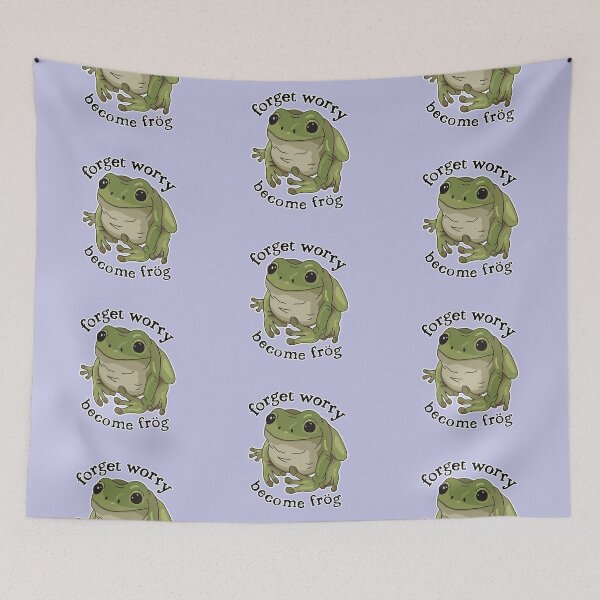 Item preview, Forget Worry Frog - Funny Cute Frogs Toad Mental Health Anxiety Frog designed and sold by BoyPilot Goods.