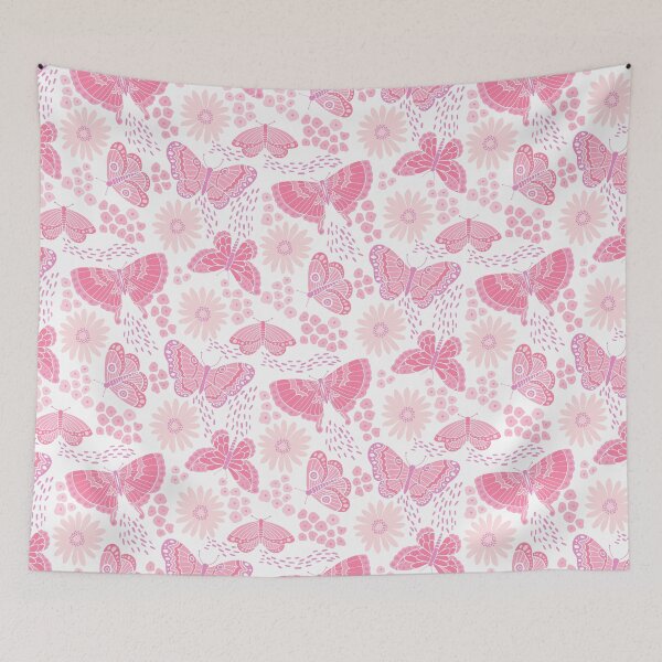 Item preview, Evelyn's Butterfly Garden - Pink designed and sold by latheandquill.