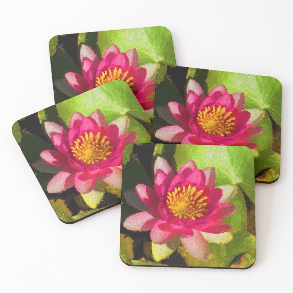 Item preview, Waterlily Impression in Fuchsia and Pink designed and sold by Georgia Mizuleva.