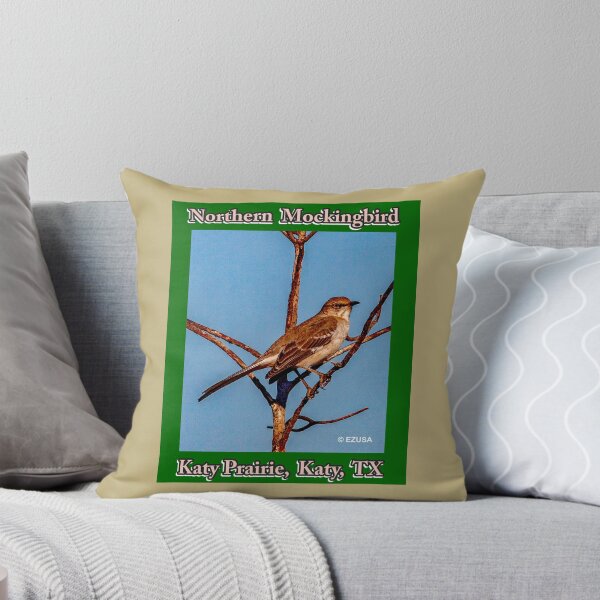Item preview, Give The Bird To Your Lover, Northern Mockingbird, Katy Prairie, Katy, Texas, The Northern Mockingbird Is The State Bird Of Texas.  designed and sold by MoreEZUSA-Here.