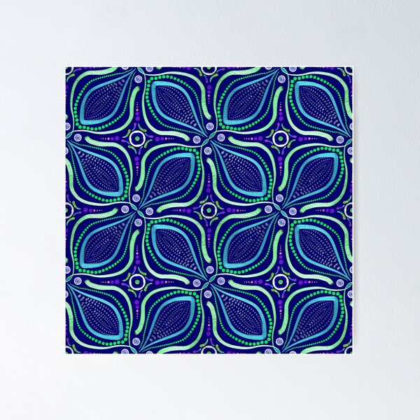 Item preview, Blue Green Metallic Abstract designed and sold by Jane Izzy Designs.