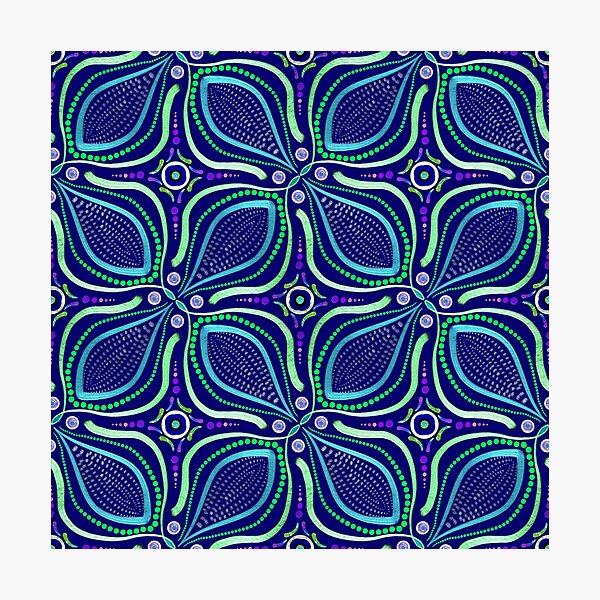 Item preview, Blue Green Metallic Abstract designed and sold by Jane Izzy Designs.