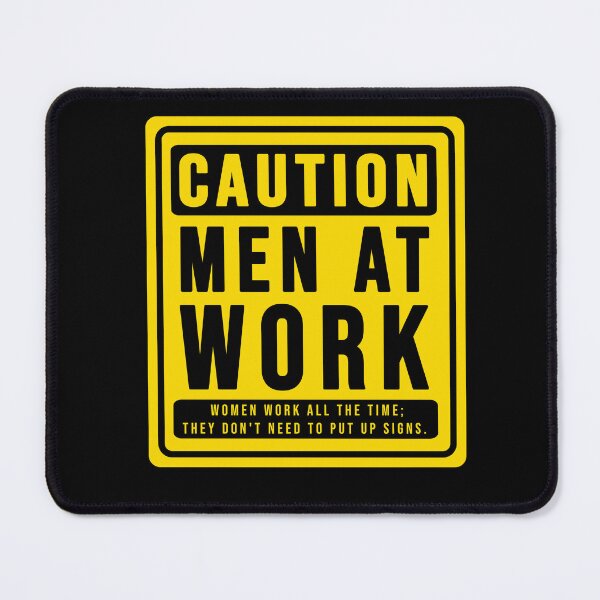 Item preview, Funny construction phrase caution men at work designed and sold by DisenyosDeMike.