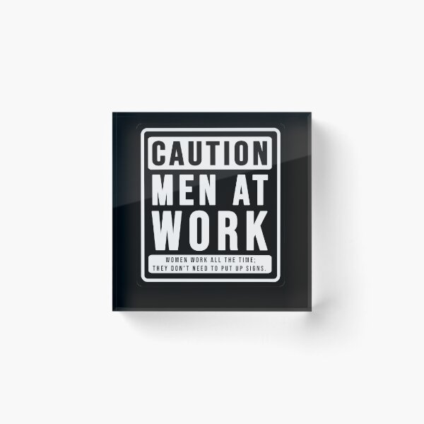 Item preview, Funny construction phrase caution men at work designed and sold by DisenyosDeMike.