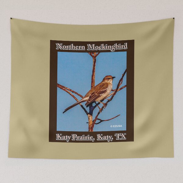 Item preview, Give Someone You Love The Bird, Northern Mockingbird, Katy Prairie, Katy, Texas, The Northern Mockingbird Is The State Bird Of Texas.  designed and sold by MoreEZUSA-Here.