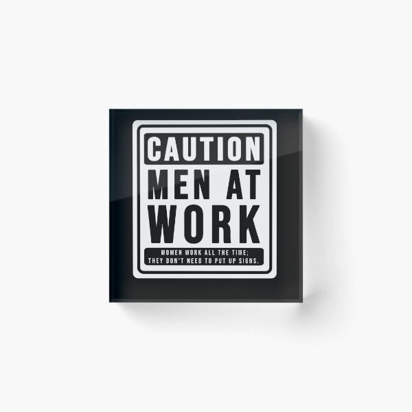 Item preview, Funny construction phrase caution men at work designed and sold by DisenyosDeMike.