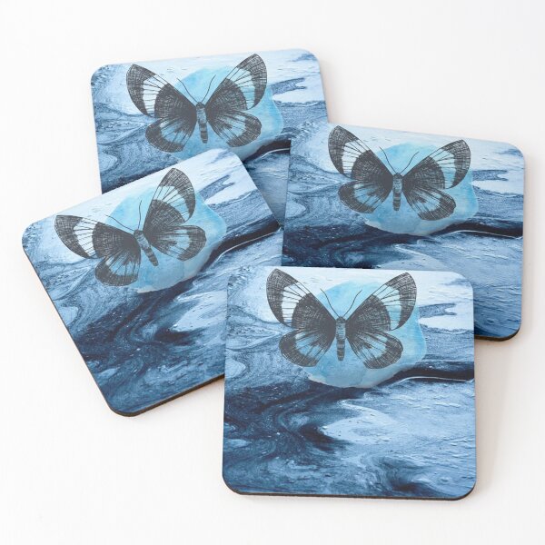 Item preview, Blue butterfly in moonlight nature fantasy designed and sold by garyhoopess.