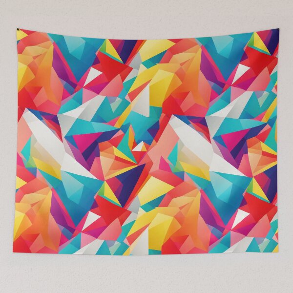 Item preview, Abstract colorful triangles designed and sold by CoolPixels.