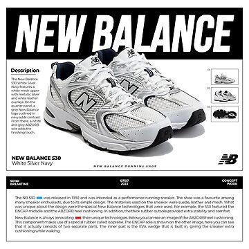 New Balance 530 White Silver Navy Men's - MR530SG - US