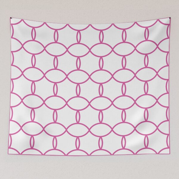 Item preview, Deep Pink Geometric Design On White Background designed and sold by burbankdesigns.